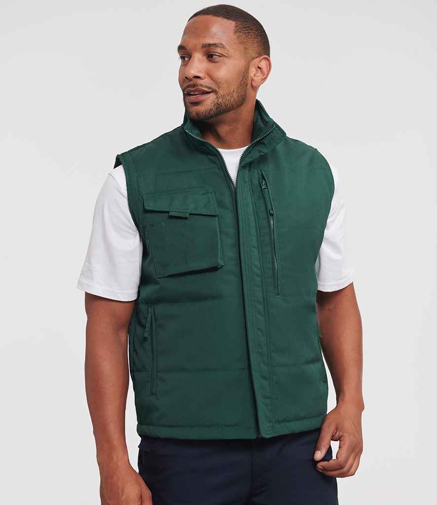 Russell Athletic Gilet | Bottle Green