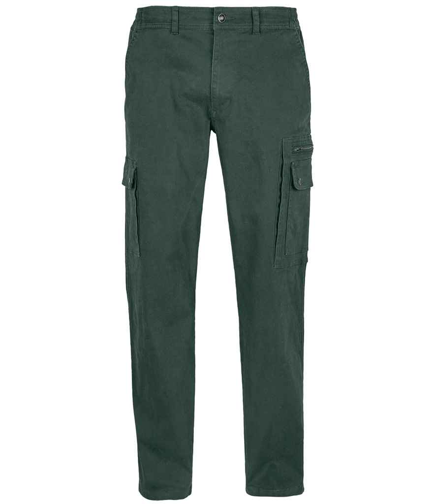 SOL'S Docker Stretch Cargo Trousers | Forest Green