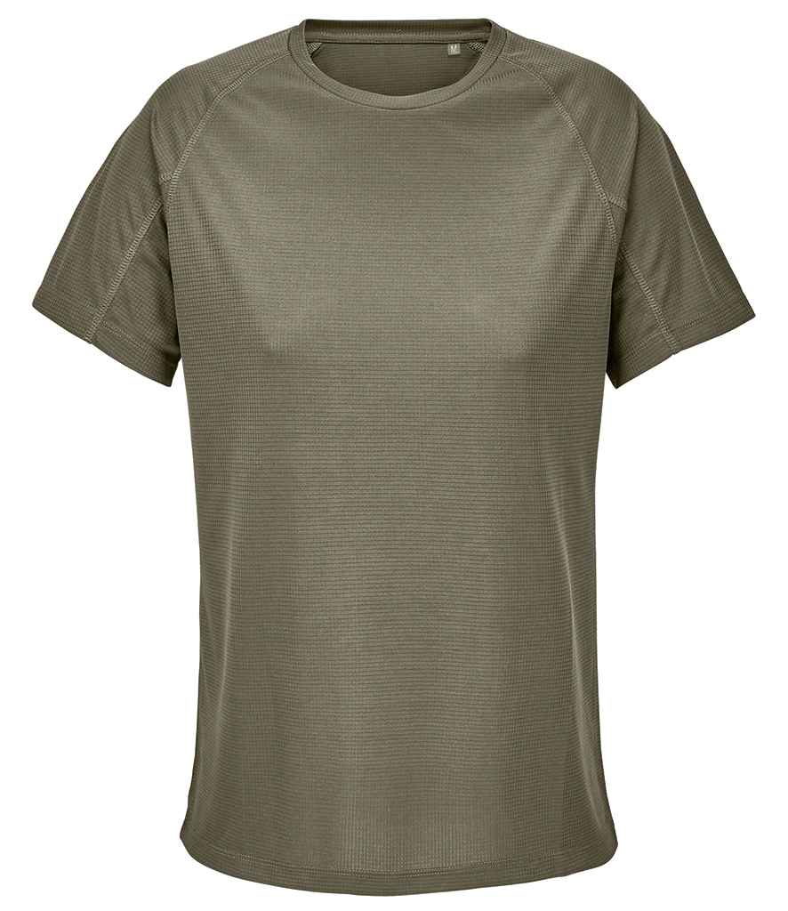 SOL'S Ladies Vortex Ripstop Performance T-Shirt | Army