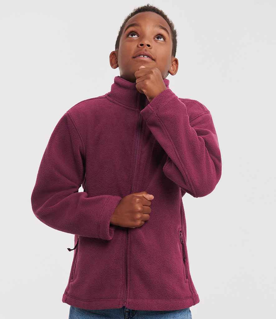 Russell Athletic Kids Outdoor Fleece Jacket | Burgundy