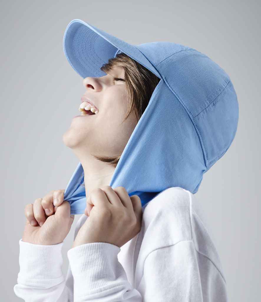 Beechfield Kids Legionnaire Style Cap | Sky Blue