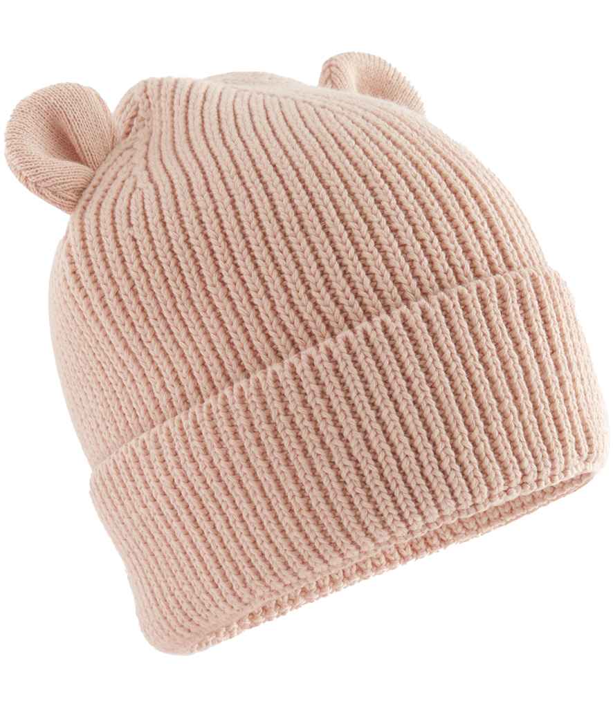 Beechfield Organic Baby Bear Beanie | Peach