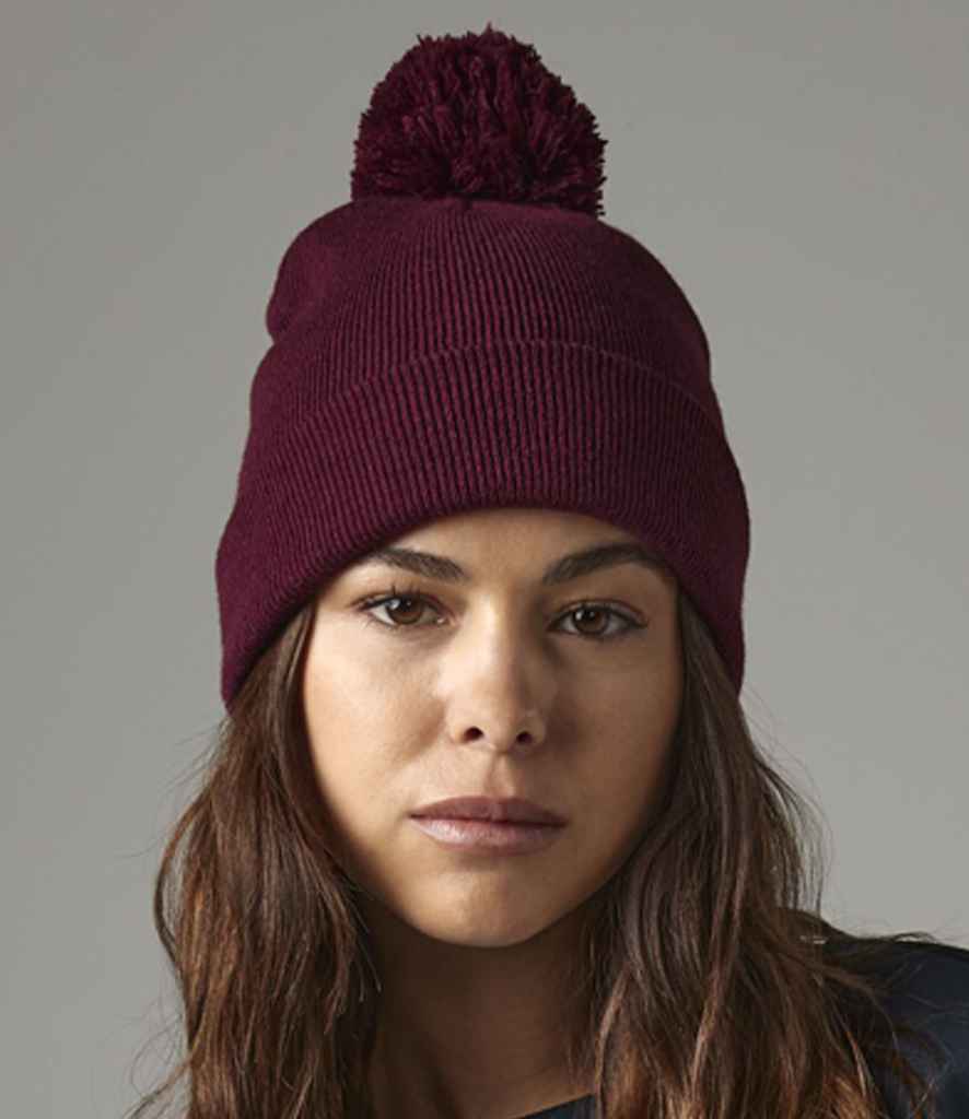 Beechfield Original Pom Pom Beanie | Burgundy