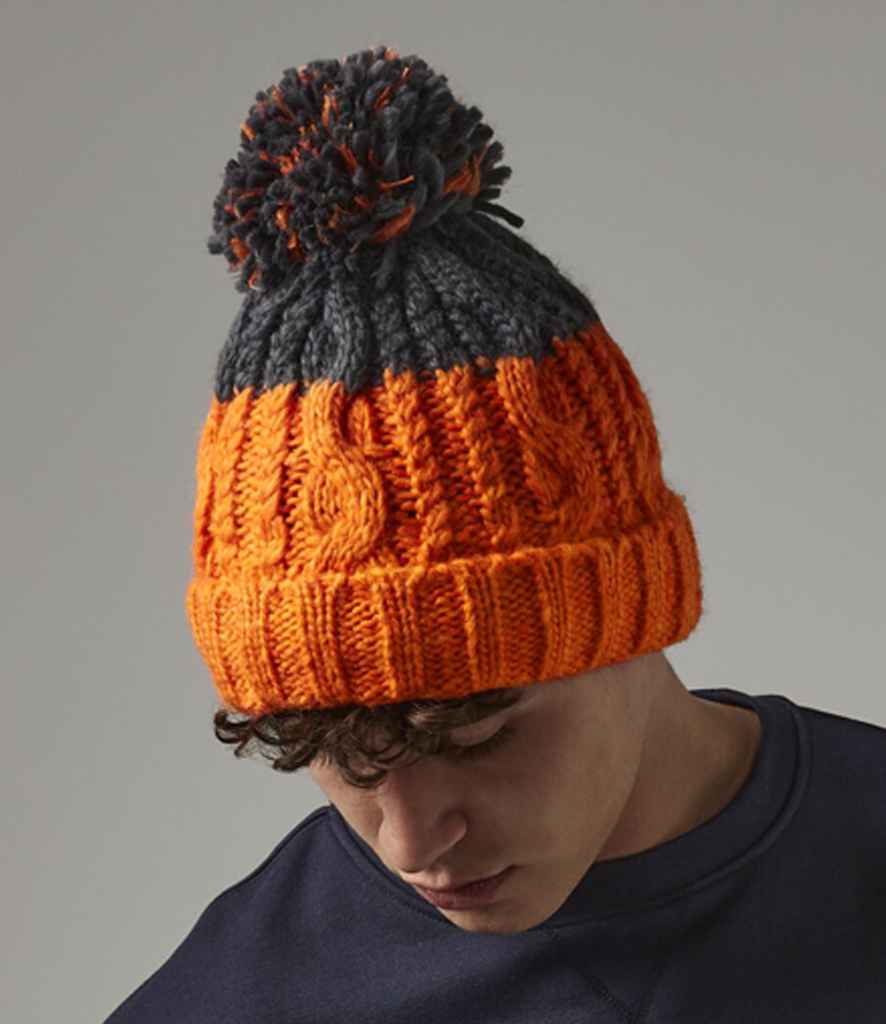 Beechfield Apres Beanie | Orange/Graphite Grey