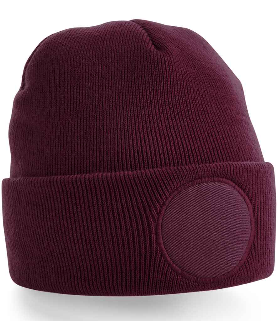 Beechfield Circular Patch Beanie | Burgundy