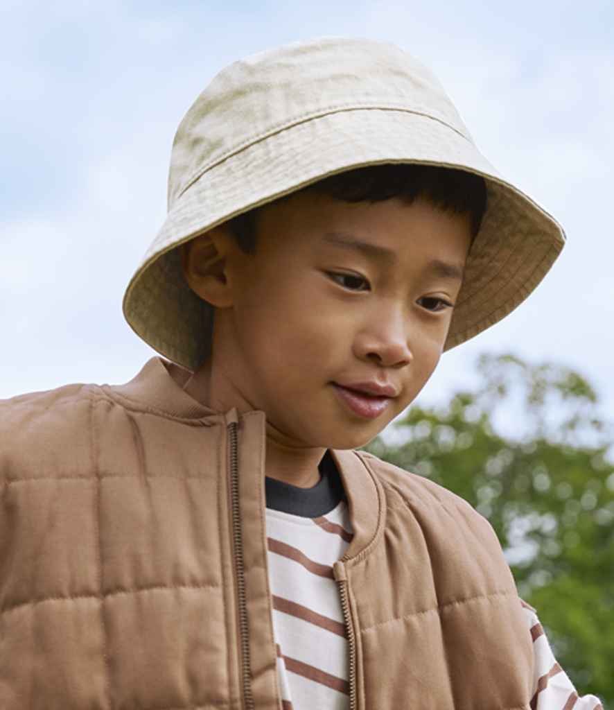 Beechfield Junior Vintage Bucket Hat | Vintage Sand