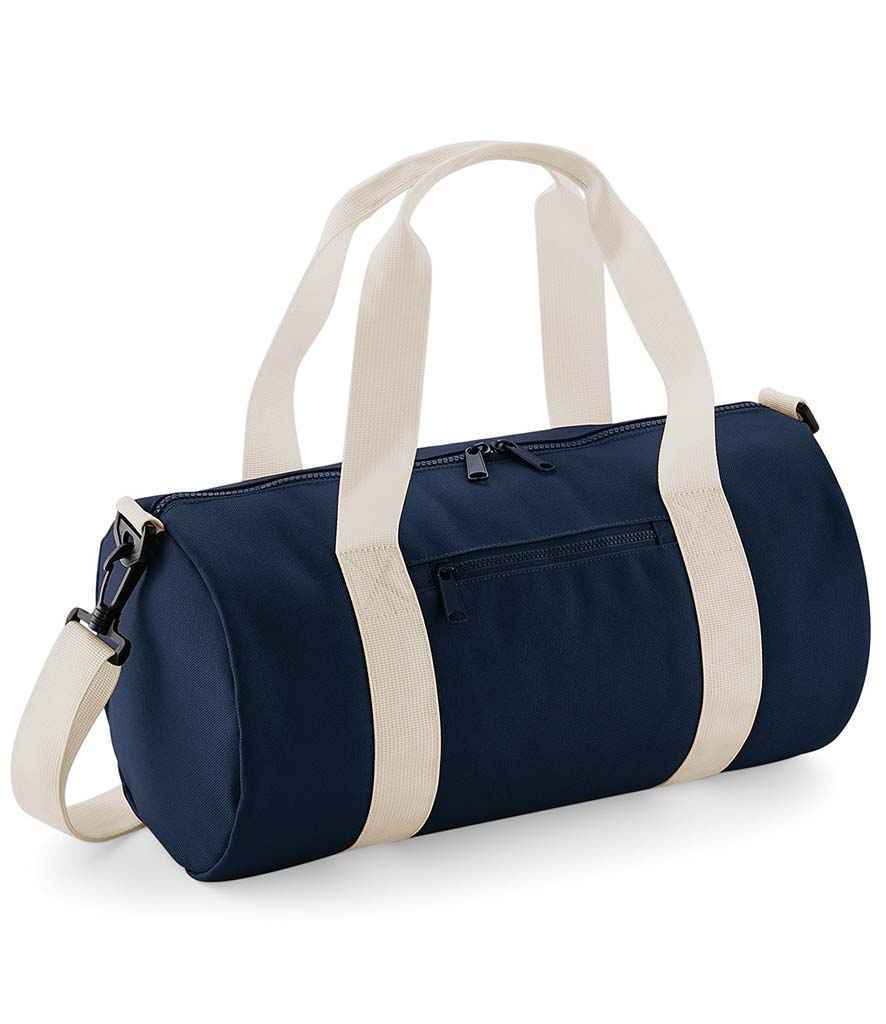 BagBase Mini Barrel Bag | French Navy/Off White