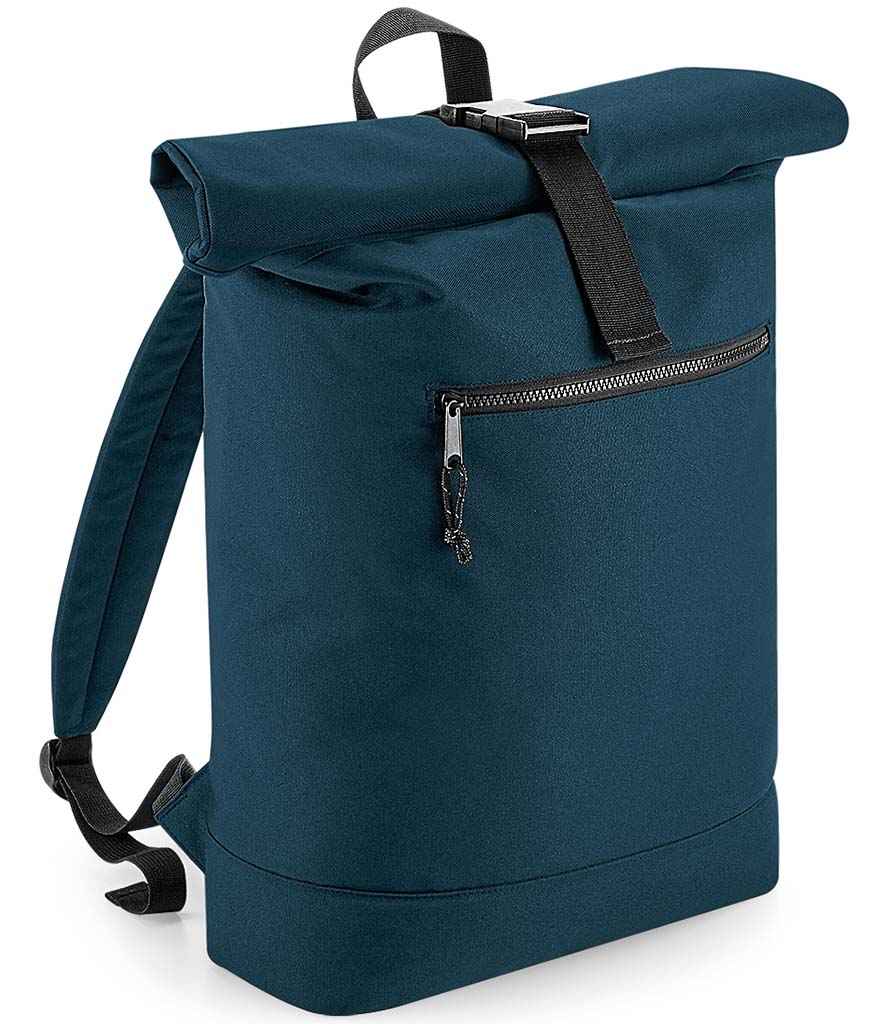 BagBase Recycled Roll-Top Backpack | Petrol