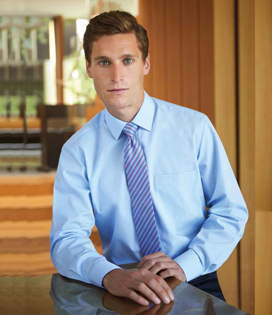 Brook Taverner Rapino Long Sleeve Poplin Shirt | Blue