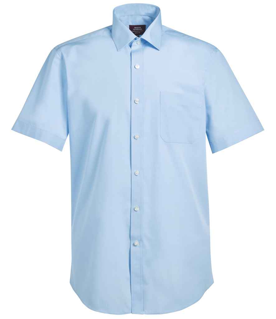 Brook Taverner Rosello Short Sleeve Poplin Shirt | Blue