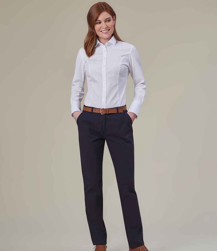 Brook Taverner Ladies Liberty Slim Leg Chino Trousers | Navy