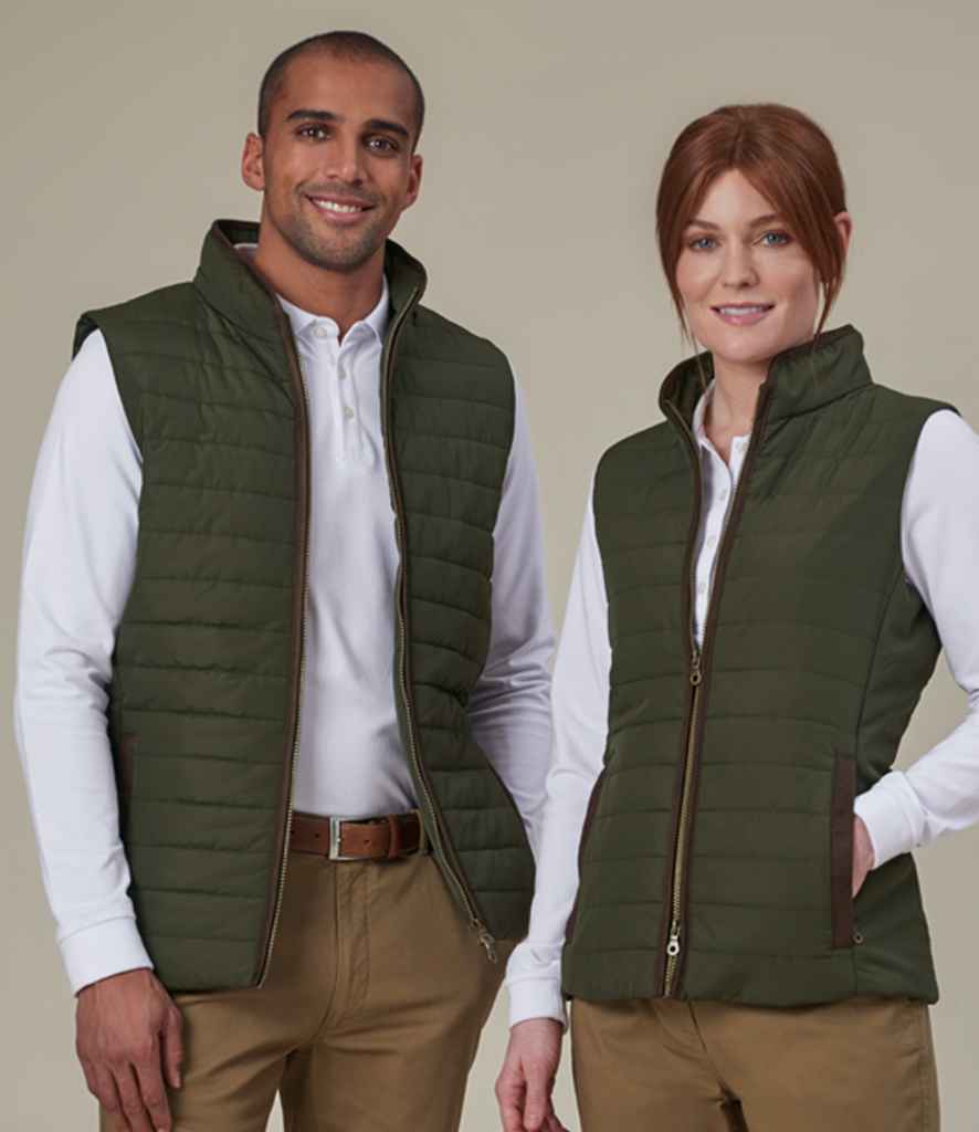 Brook Taverner Tampa Quilted Gilet | Olive Green