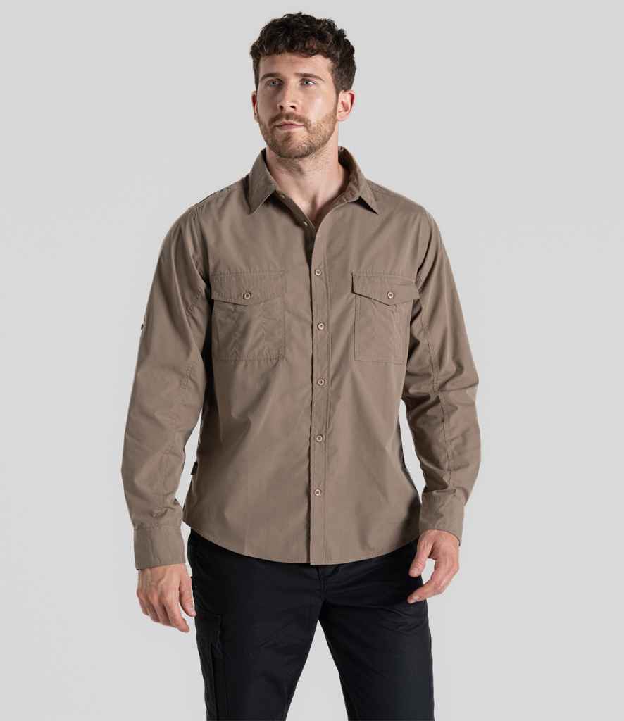 Craghoppers Expert Kiwi Long Sleeve Shirt | Pebble