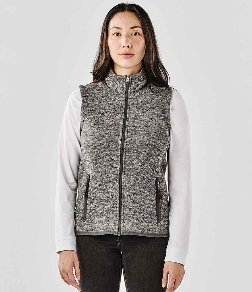 Stormtech Ladies Avalante Full Zip Knitted Fleece Gilet | Granite Heather