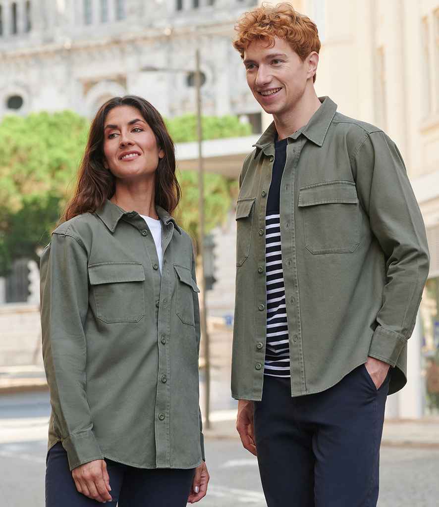 Front Row Drill Overshirt | Khaki