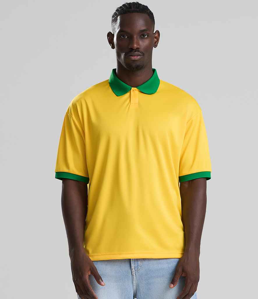AWDis Cool Retro Sports Jersey | Yellow/Green