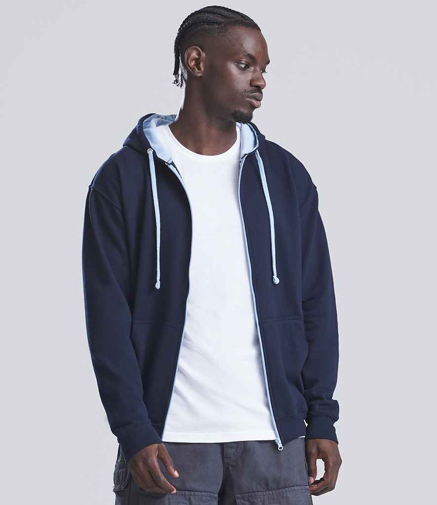 AWDis Varsity Zoodie | New French Navy/Sky Blue