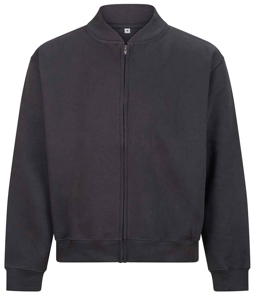 AWDis Signature Heavyweight Bomber Sweat Jacket | Solid Charcoal