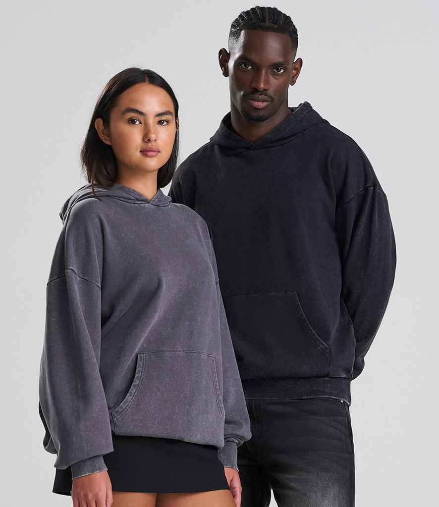 AWDis Vintage Washed Hoodie | Washed Grey