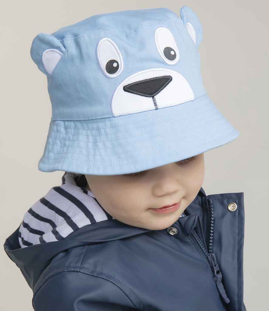 Larkwood Baby/Toddler Character Bucket Hat | Pale Blue Bear