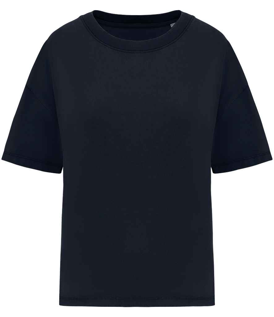 Native Spirit Ladies Oversize Washed Effect T-Shirt | Washed Navy