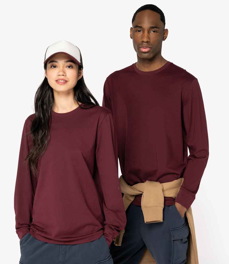 Native Spirit Unisex Crew Neck Long Sleeve T-Shirt | Dark Cherry