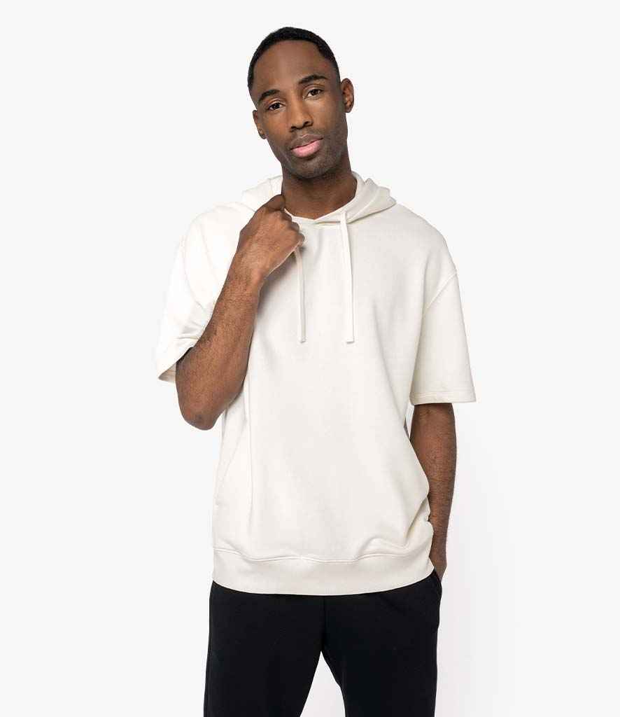 Native Spirit Unisex French Terry Short Sleeve Hooded Sweatshirt | Ivory