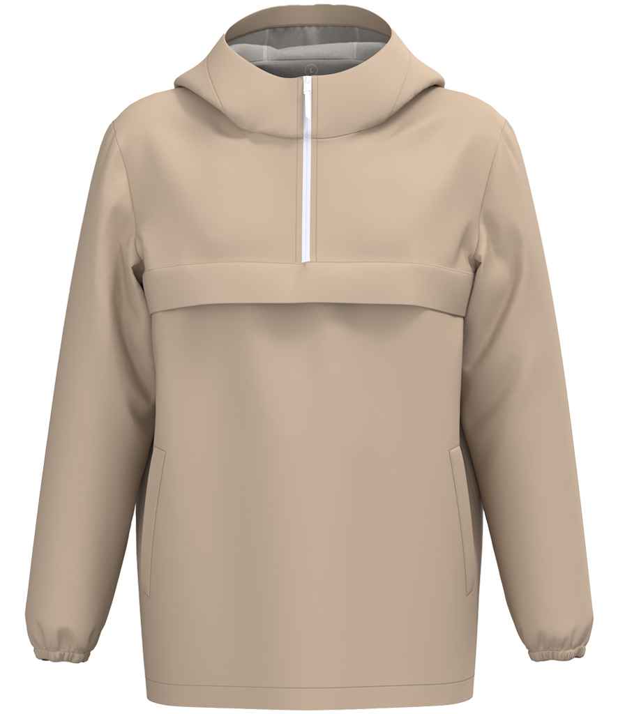 Native Spirit Unisex Waterproof 1/4 Zip Windbreaker | Wet Sand