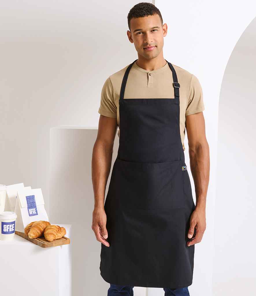 Premier Fairtrade Organic Cotton Bib Apron | Black