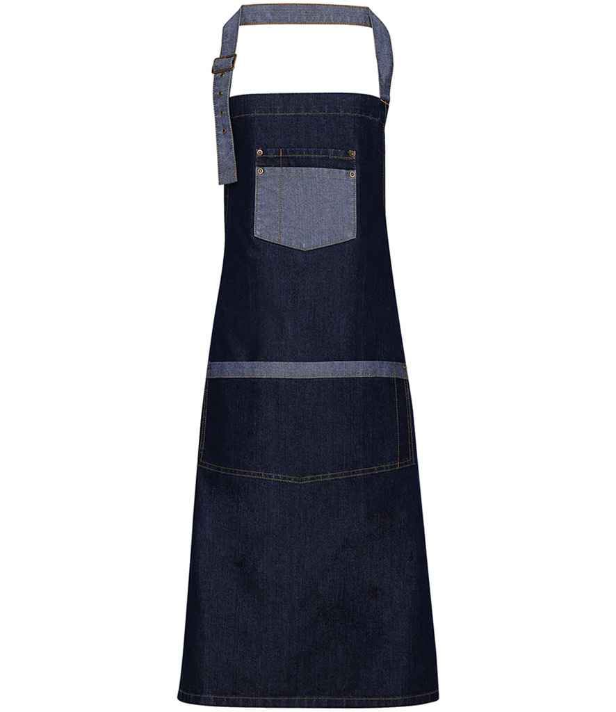 Premier Domain Bib Apron | Indigo Denim