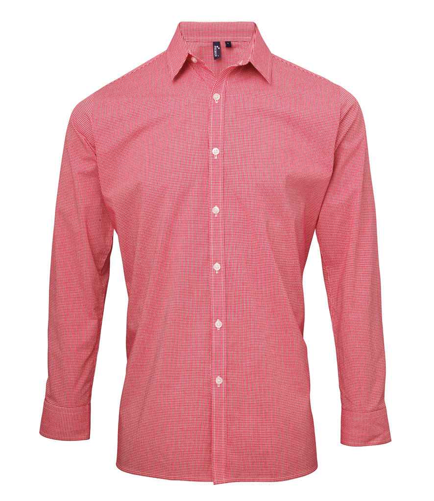 Premier Gingham Long Sleeve Shirt | Red/White