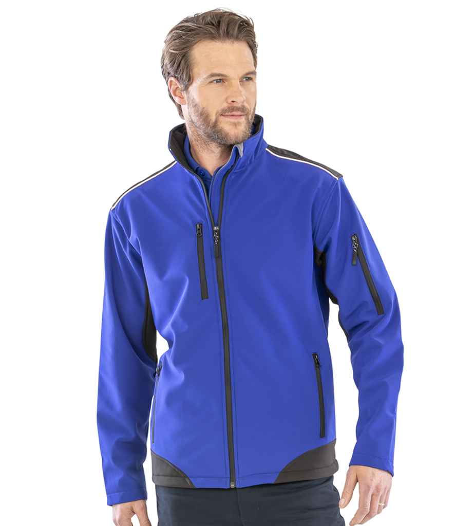 Result Work-Guard Ripstop Soft Shell Jacket | Royal Blue/Black