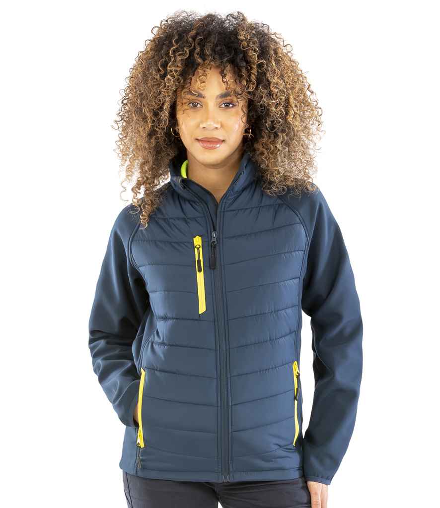 Result Recycled Compass Padded Jacket | Navy/Yellow