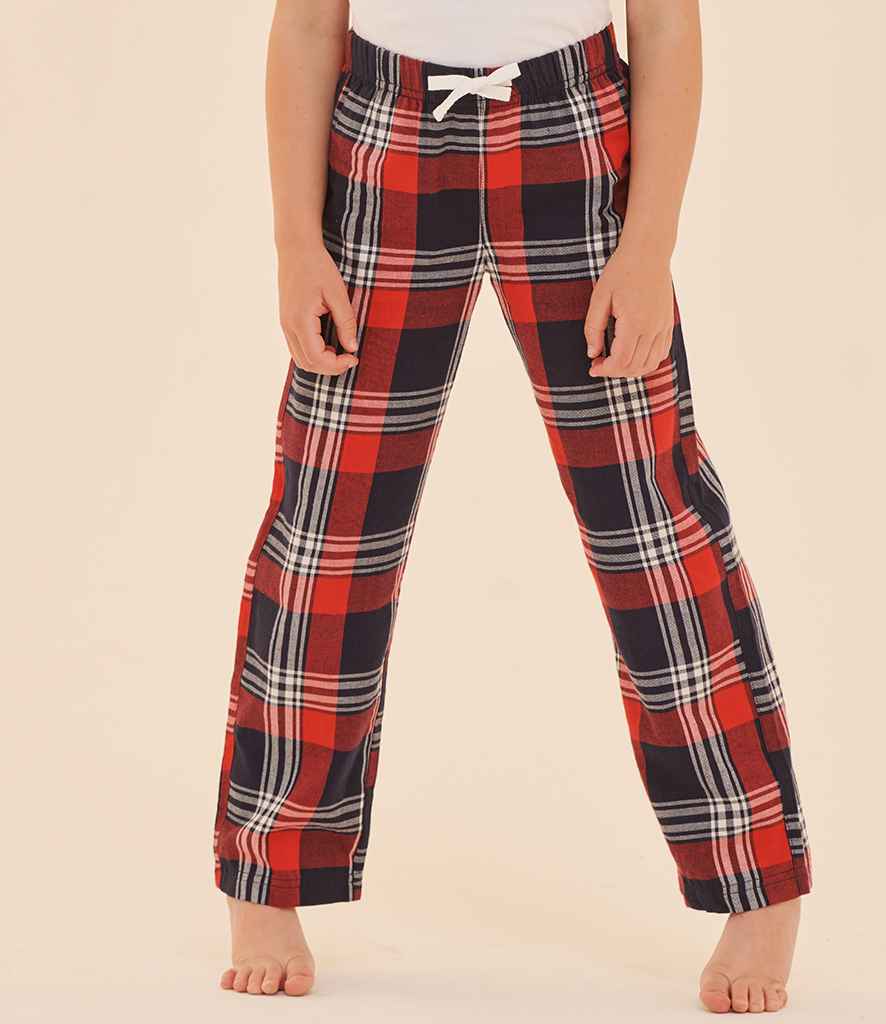SF Clothing Kids Tartan Lounge Pants | Red/Navy