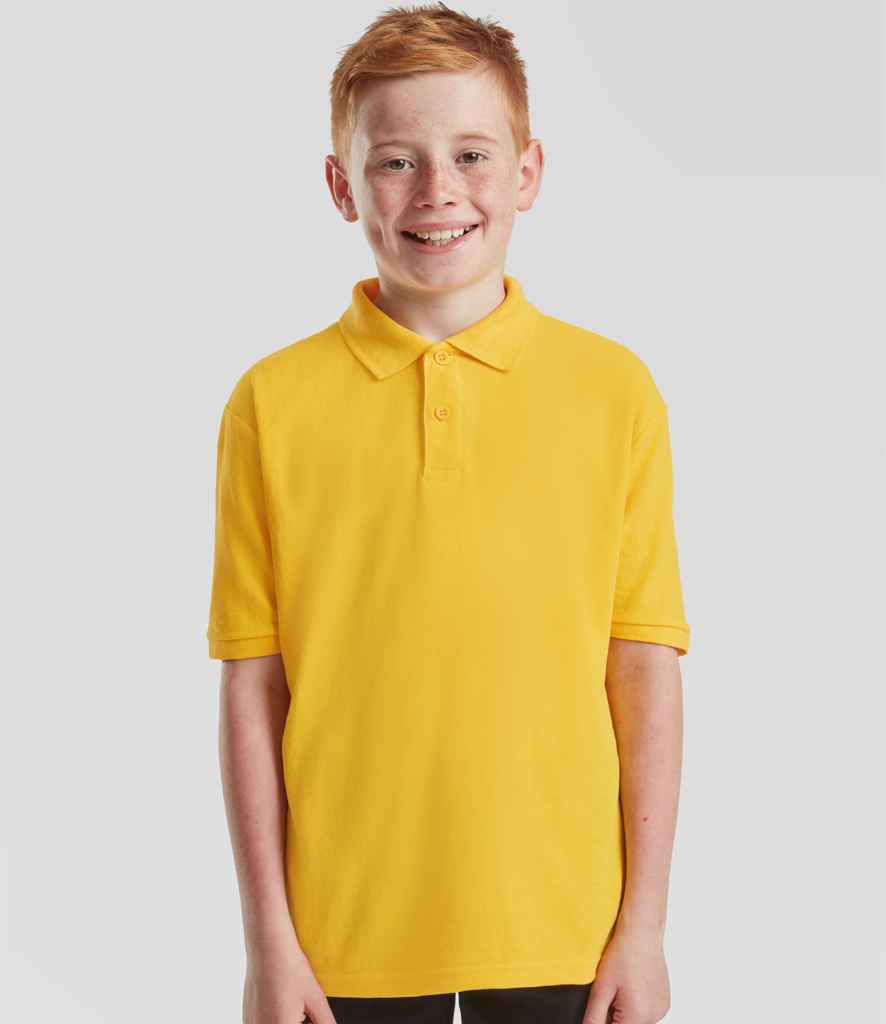 Fruit of the Loom Kids Poly/Cotton Piqué Polo Shirt | Sunflower
