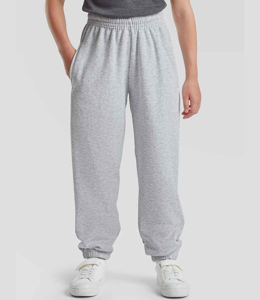 Fruit of the Loom Kids Elasticated Hem Jog Pants | Heather Grey