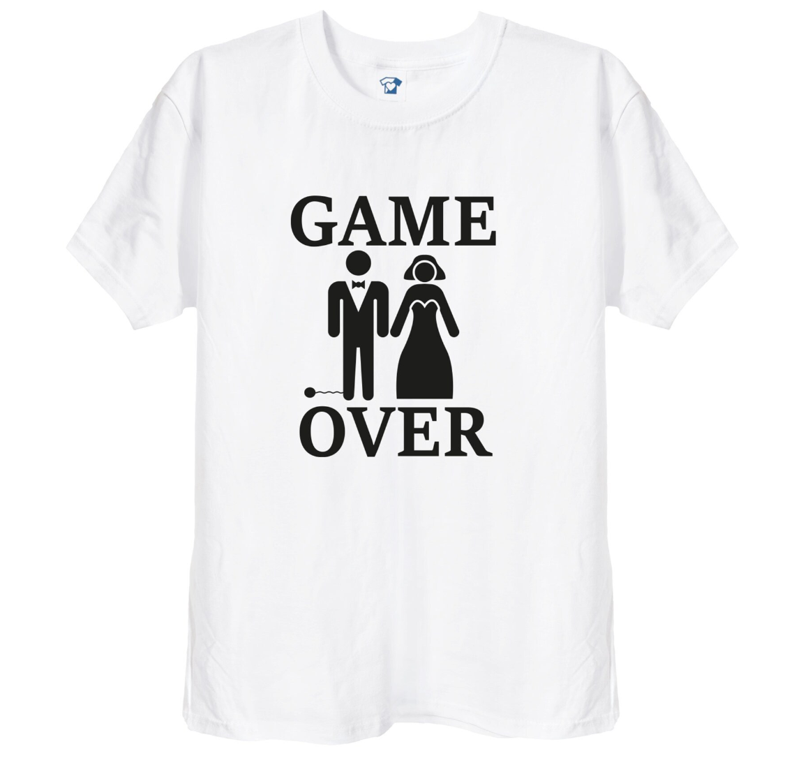 'Game Over' Funny Wedding T-Shirt, Hoodie or Sweatshirt, 173