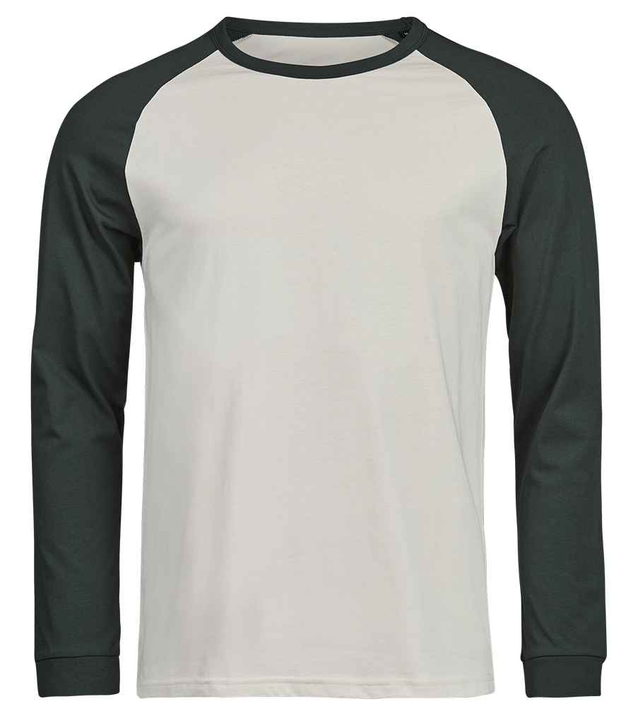Tee Jays Unlabeled Baseball T-Shirt | Cement/Dark Green