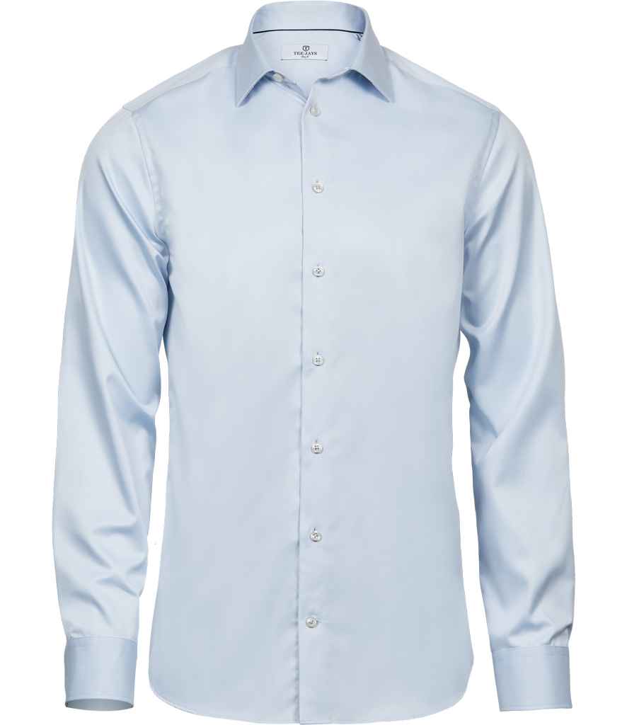 Tee Jays Luxury Slim Fit Long Sleeve Oxford Shirt | Light Blue