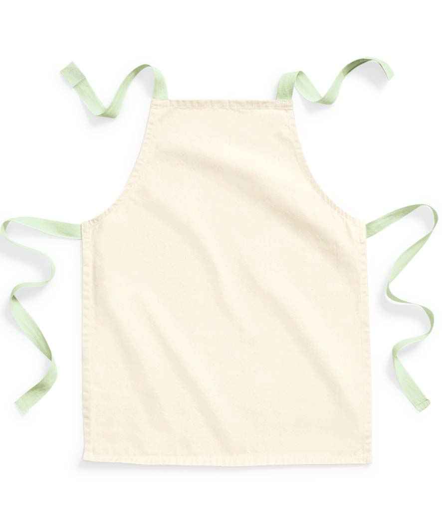 Westford Mill Fairtrade Kids Craft Apron | Natural/Pistachio