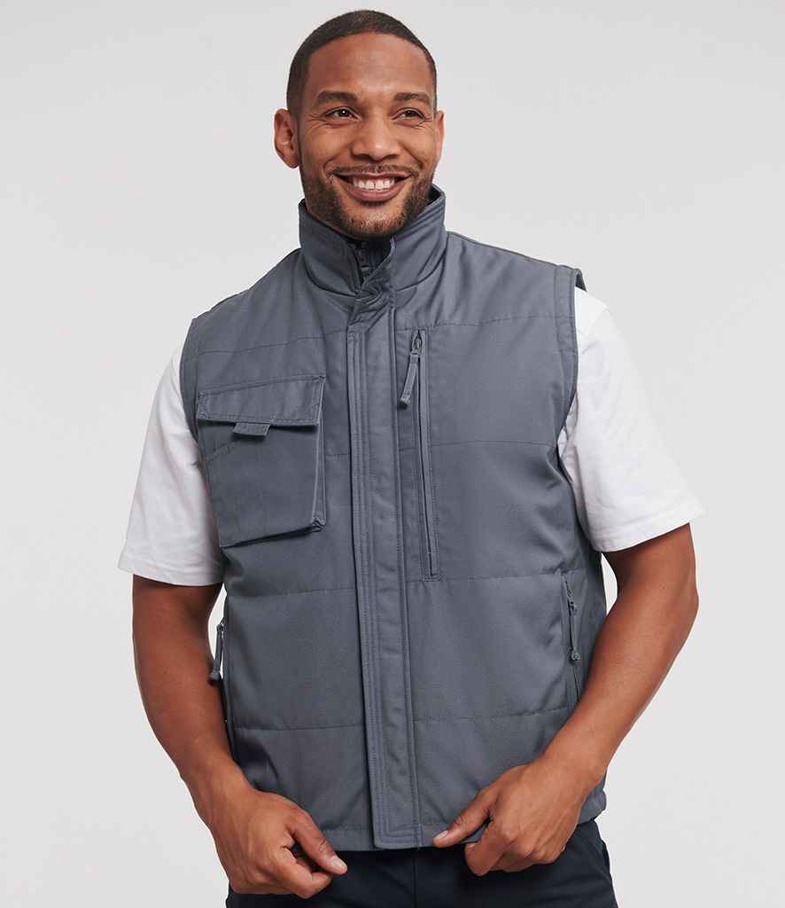 Russell Athletic Gilet | Convoy Grey