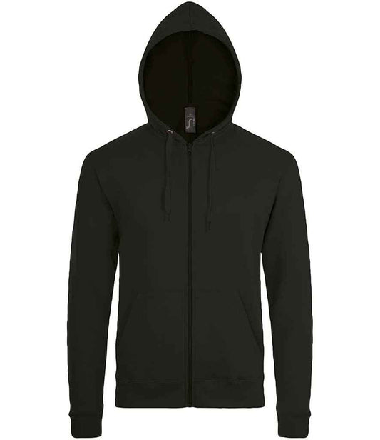 SOL'S Stone Zip Hooded Sweatshirt | Black