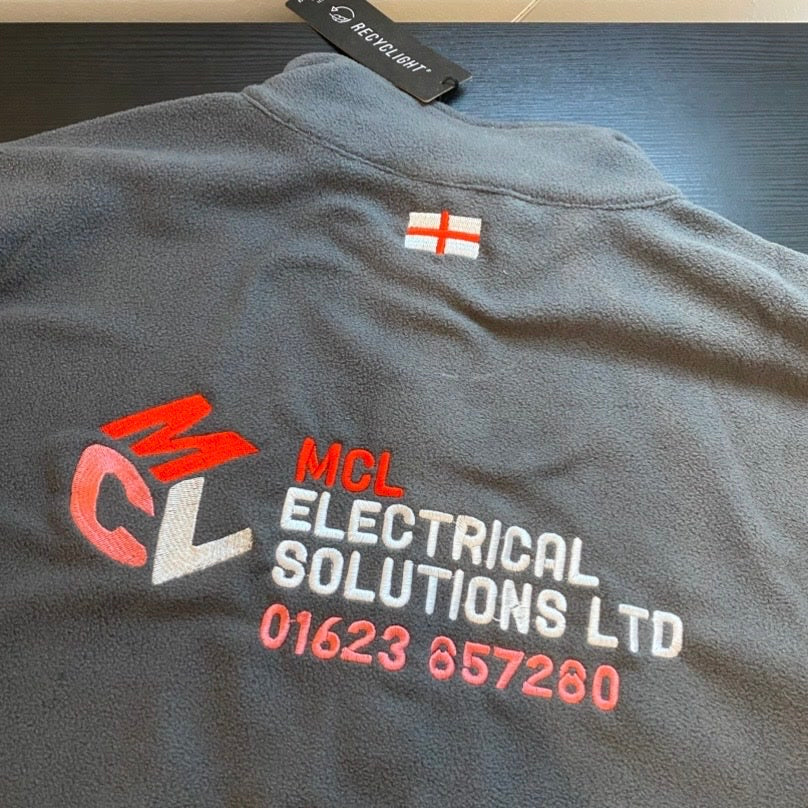 MCL Electrical - custom embroidered workwear for their team of technicians.