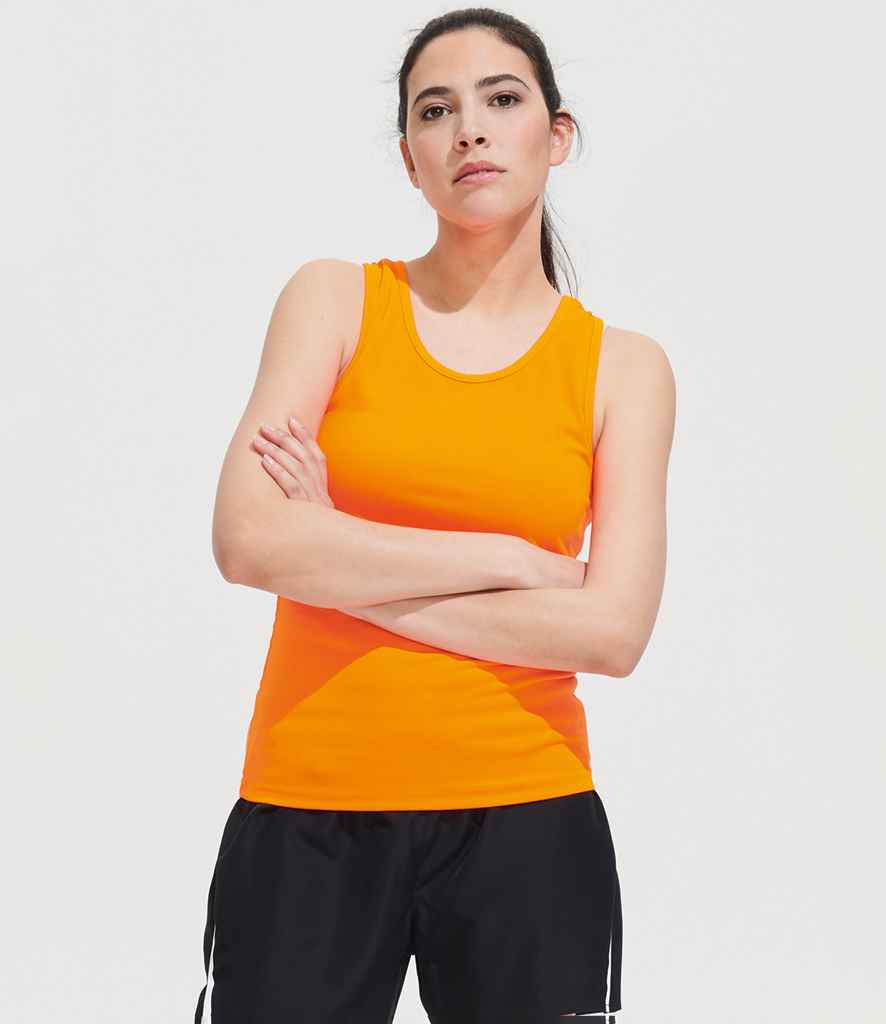 SOL'S Ladies Sporty Performance Tank Top | Neon Yellow