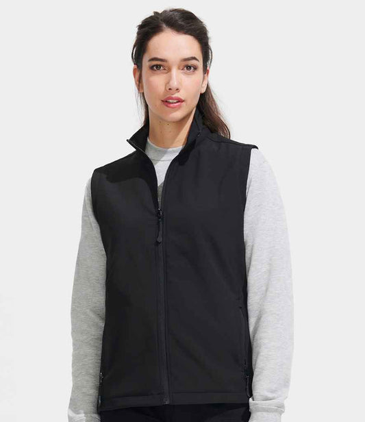 SOL'S Ladies Race Soft Shell Bodywarmer | Black