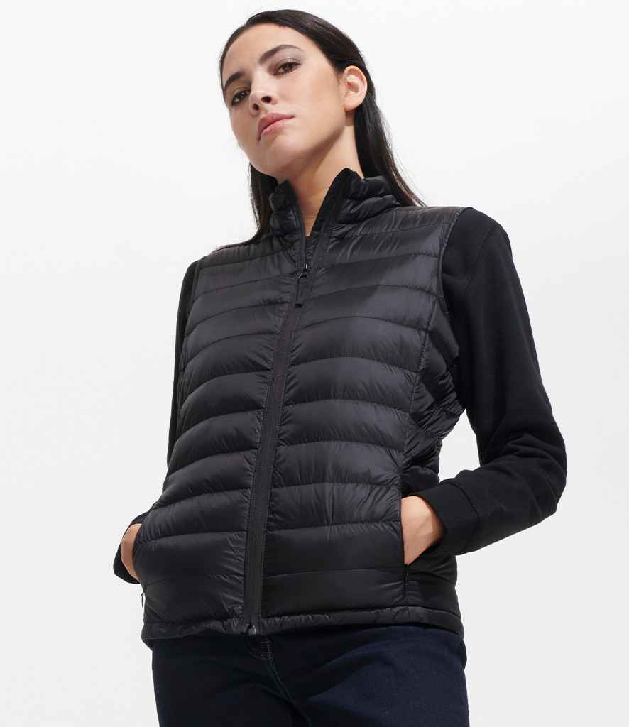 SOL'S Ladies Wilson Lightweight Padded Bodywarmer | Black