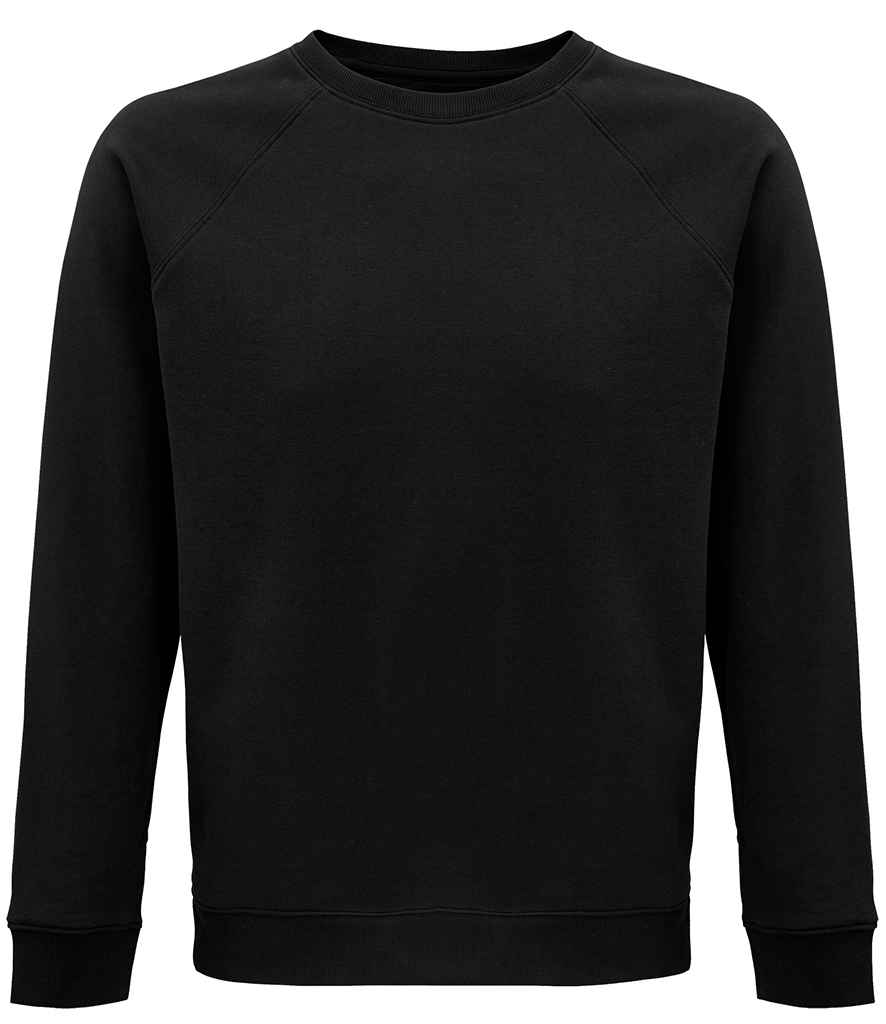 SOL'S Unisex Space Organic Raglan Sweatshirt | Black