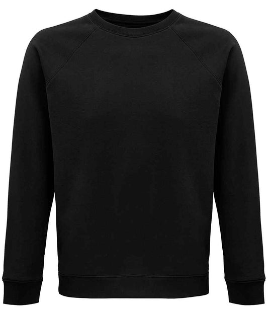 SOL'S Unisex Space Organic Raglan Sweatshirt | Black