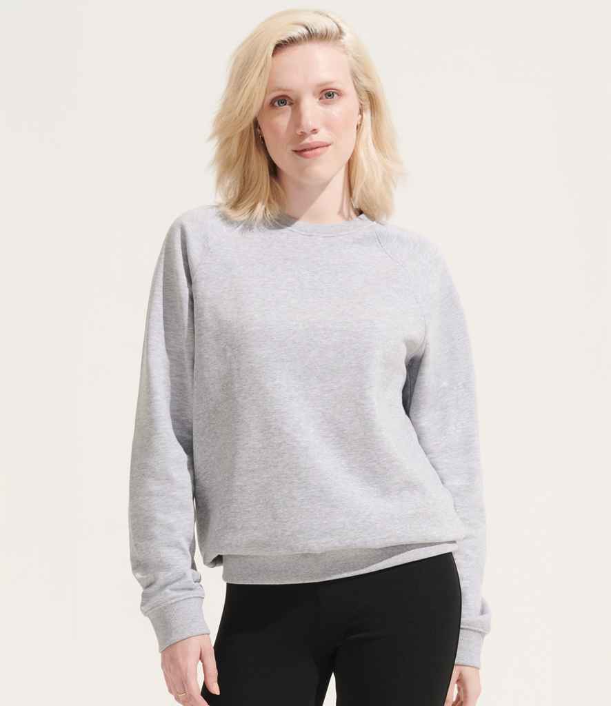 SOL'S Unisex Space Organic Raglan Sweatshirt | Grey Marl