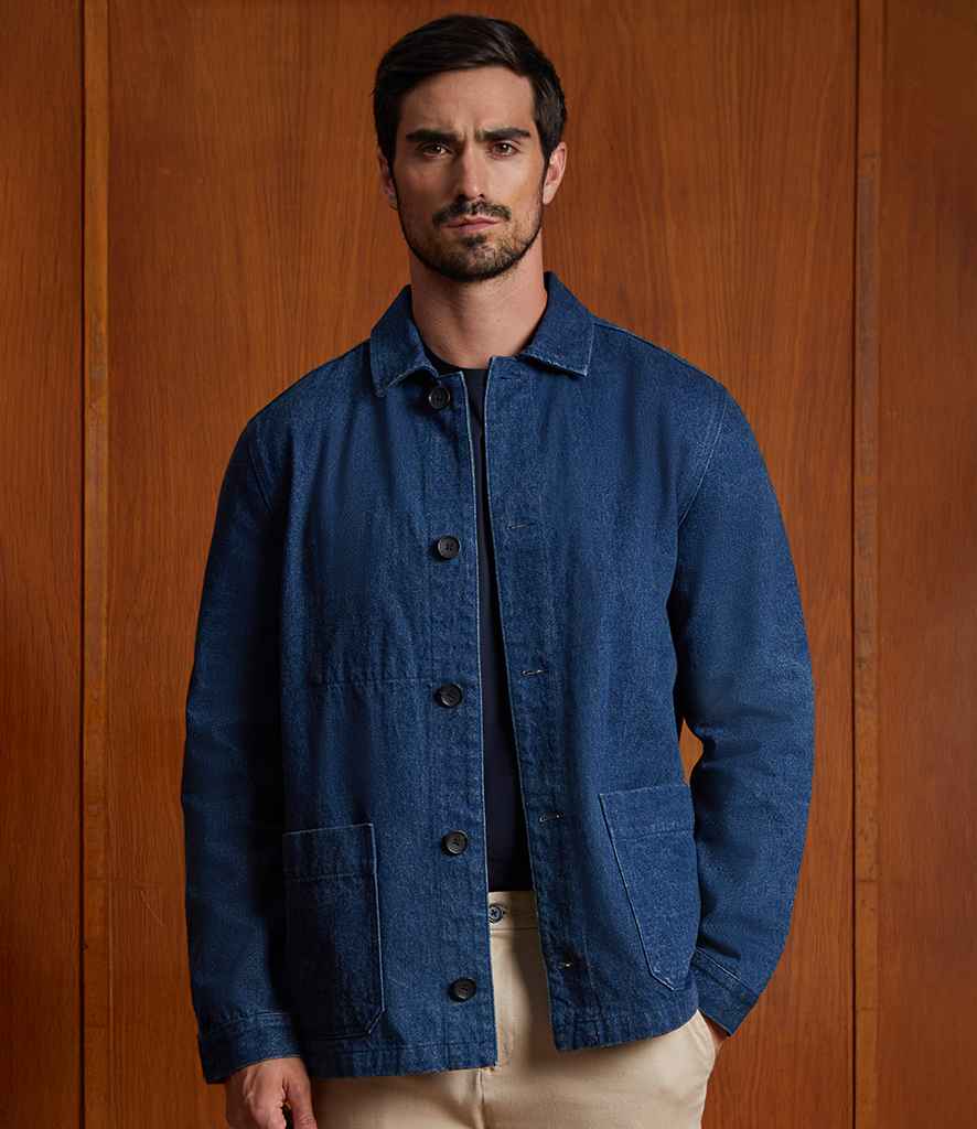 NEOBLU Mael Workwear Utility Jacket | Stonewash Denim